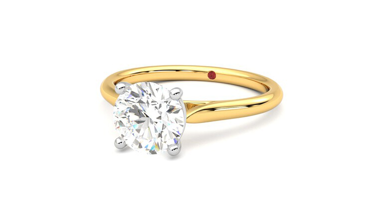 Taylor & Hart Hope Round Engagement Ring 360 degree image 26