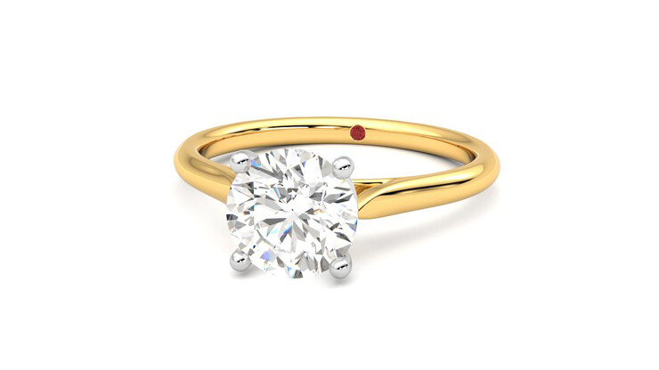 Taylor & Hart Hope Round Engagement Ring 360 degree image 27