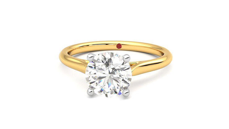 Taylor & Hart Hope Round Engagement Ring 360 degree image 28