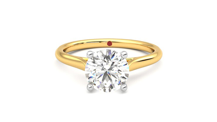 Taylor & Hart Hope Round Engagement Ring 360 degree image 29