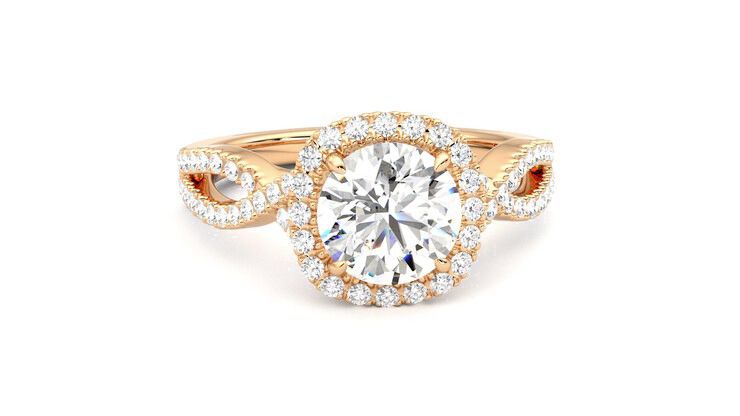 Taylor & Hart Infinity Round Engagement Ring 360 degree image 2