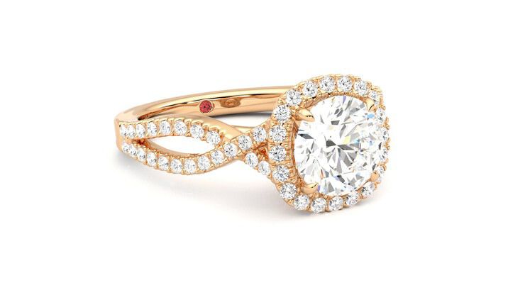 Taylor & Hart Infinity Round Engagement Ring 360 degree image 5