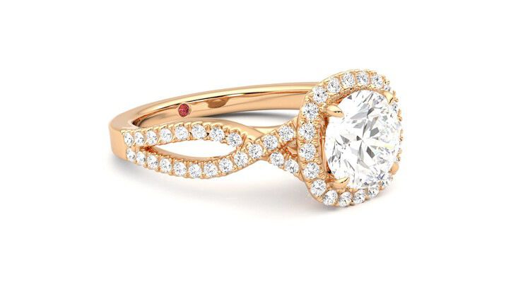 Taylor & Hart Infinity Round Engagement Ring 360 degree image 6