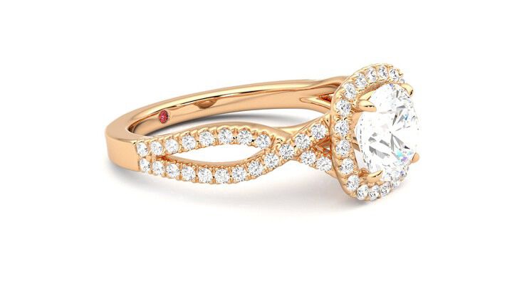 Taylor & Hart Infinity Round Engagement Ring 360 degree image 7