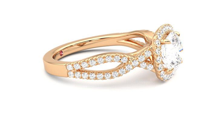 Taylor & Hart Infinity Round Engagement Ring 360 degree image 8