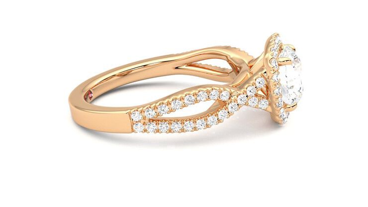 Taylor & Hart Infinity Round Engagement Ring 360 degree image 9