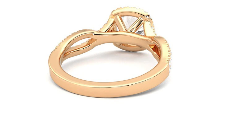 Monogram Infini Engagement Ring, Pink Gold And Diamond