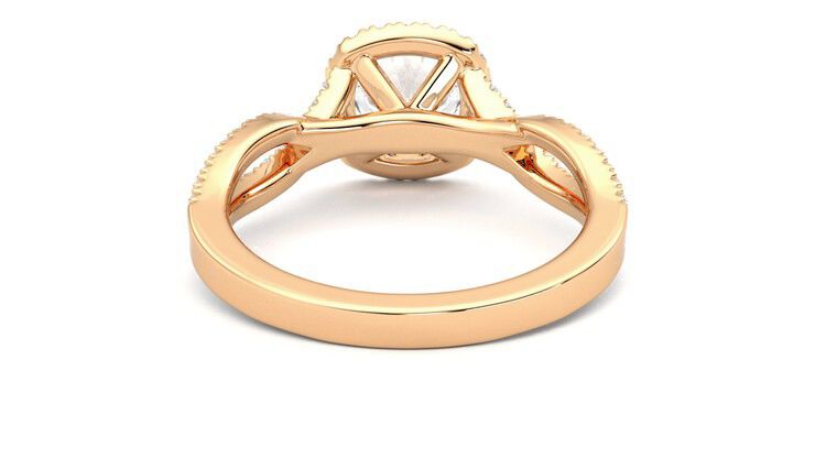 Taylor & Hart Infinity Round Engagement Ring 360 degree image 15