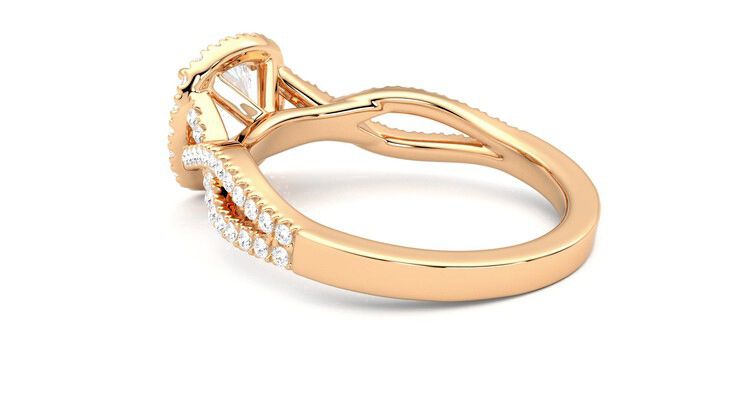 Taylor & Hart Infinity Round Engagement Ring 360 degree image 18
