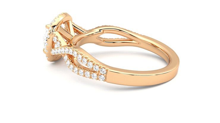 Taylor & Hart Infinity Round Engagement Ring 360 degree image 19