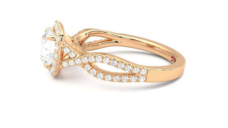 Taylor & Hart Infinity Round Engagement Ring 360 degree image 21