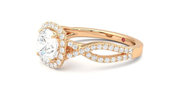 Taylor & Hart Infinity Round Engagement Ring 360 degree image 23