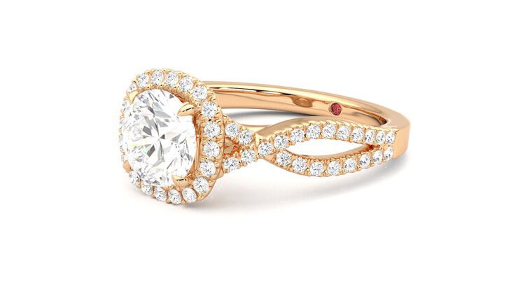 Taylor & Hart Infinity Round Engagement Ring 360 degree image 24