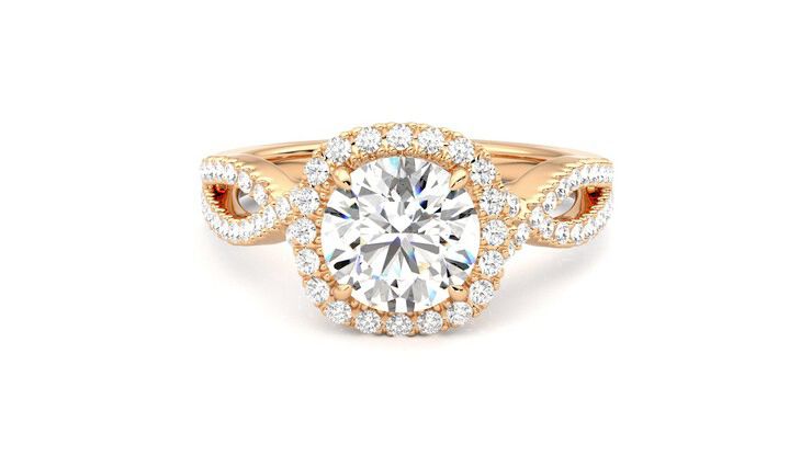 Taylor & Hart Infinity Round Engagement Ring 360 degree image 29