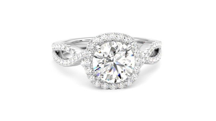 Taylor & Hart Infinity Round Engagement Ring 360 degree image 2