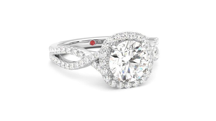 Taylor & Hart Infinity Round Engagement Ring 360 degree image 4