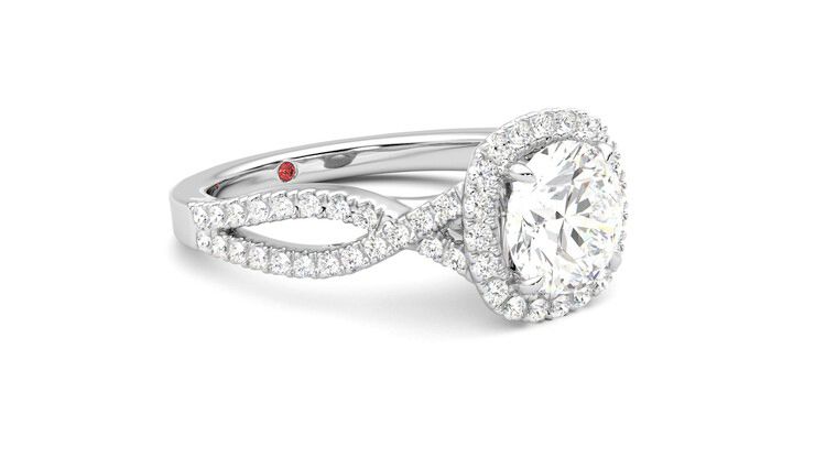 Taylor & Hart Infinity Round Engagement Ring 360 degree image 6