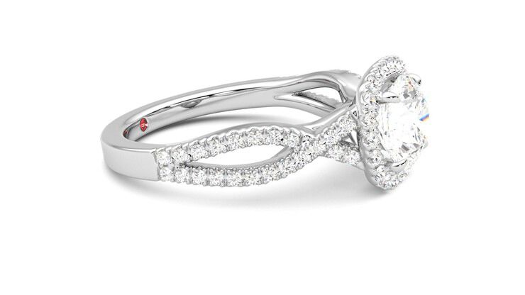 Taylor & Hart Infinity Round Engagement Ring 360 degree image 8