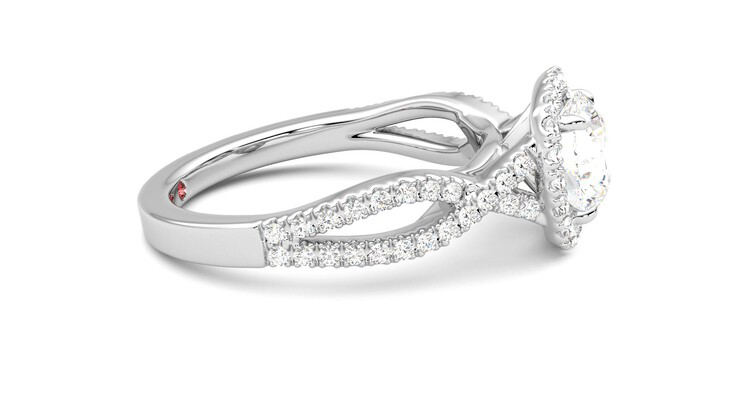 Taylor & Hart Infinity Round Engagement Ring 360 degree image 9