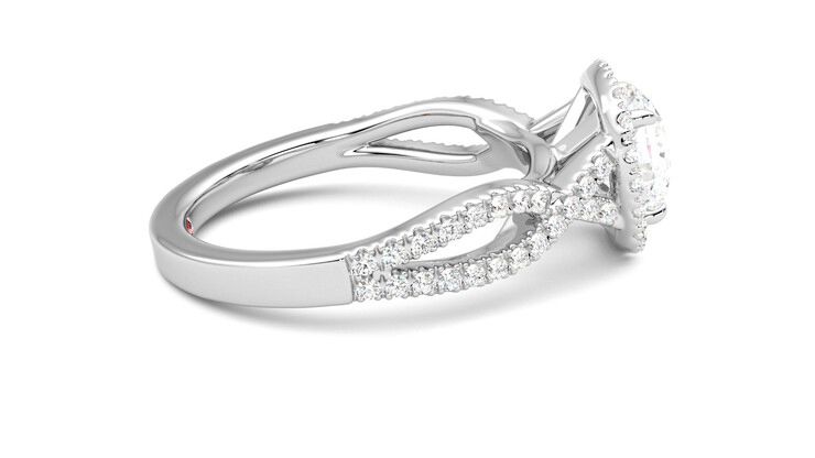 Taylor & Hart Infinity Round Engagement Ring 360 degree image 10