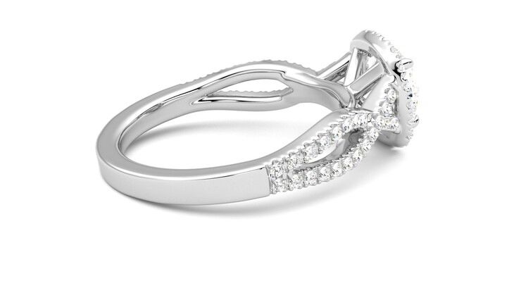 Taylor & Hart Infinity Round Engagement Ring 360 degree image 11