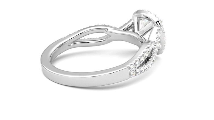 Taylor & Hart Infinity Round Engagement Ring 360 degree image 12