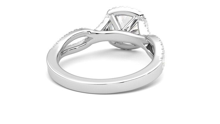 Taylor & Hart Infinity Round Engagement Ring 360 degree image 14