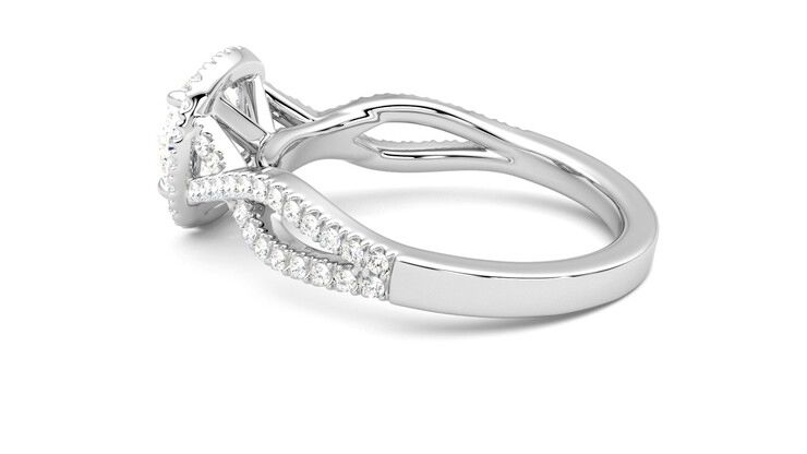 Taylor & Hart Infinity Round Engagement Ring 360 degree image 19