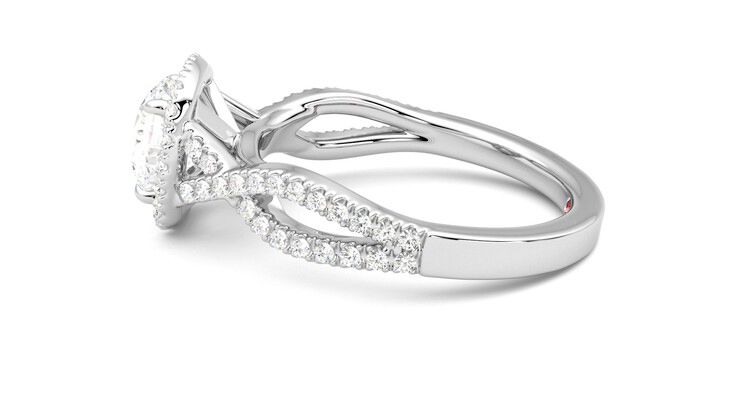 Taylor & Hart Infinity Round Engagement Ring 360 degree image 20