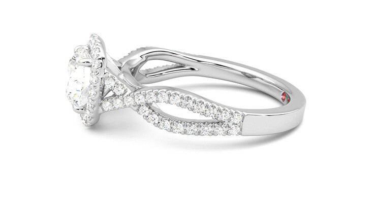 Taylor & Hart Infinity Round Engagement Ring 360 degree image 21