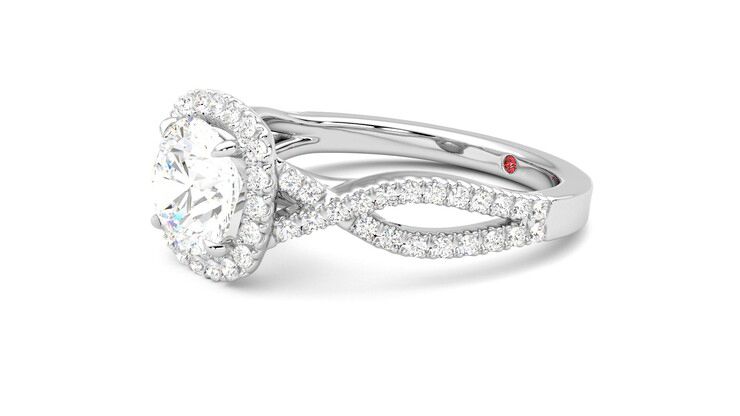 Taylor & Hart Infinity Round Engagement Ring 360 degree image 23