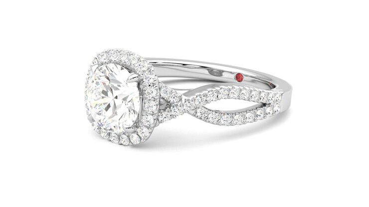 Taylor & Hart Infinity Round Engagement Ring 360 degree image 24