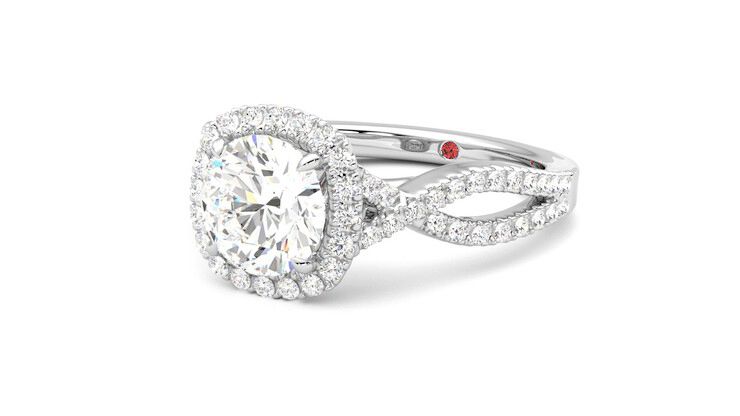 Taylor & Hart Infinity Round Engagement Ring 360 degree image 25