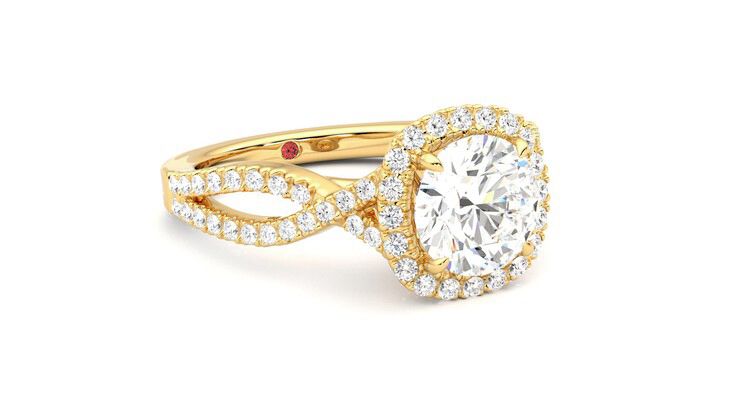 Taylor & Hart Infinity Round Engagement Ring 360 degree image 5