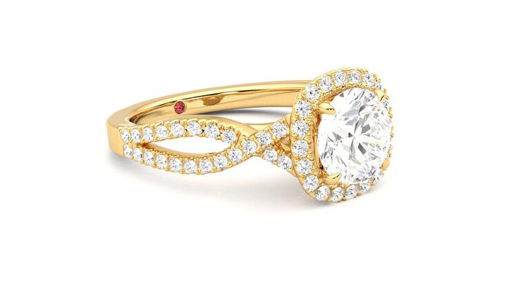 Taylor & Hart Infinity Round Engagement Ring 360 degree image 6