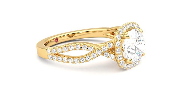 Taylor & Hart Infinity Round Engagement Ring 360 degree image 7