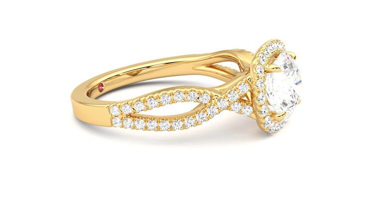 Taylor & Hart Infinity Round Engagement Ring 360 degree image 8