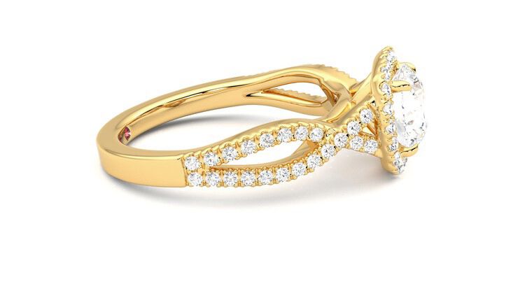 Taylor & Hart Infinity Round Engagement Ring 360 degree image 9