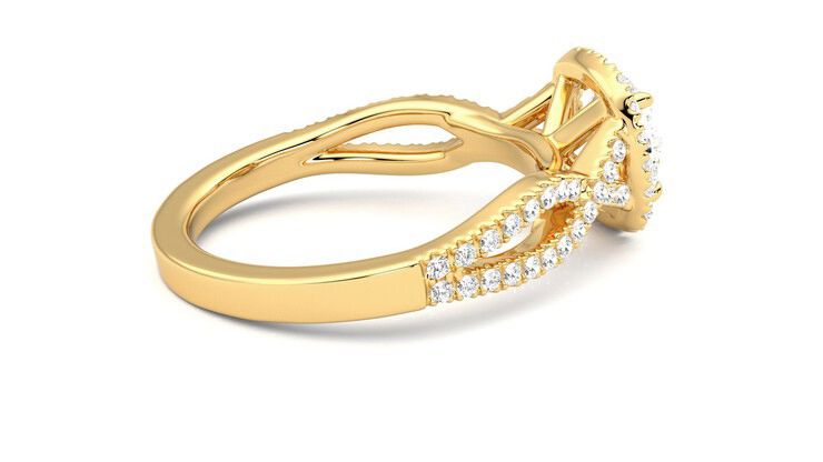 Taylor & Hart Infinity Round Engagement Ring 360 degree image 11