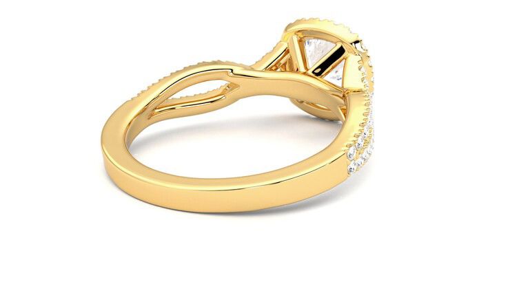 Taylor & Hart Infinity Round Engagement Ring 360 degree image 13