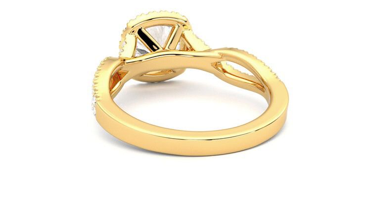 Taylor & Hart Infinity Round Engagement Ring 360 degree image 16