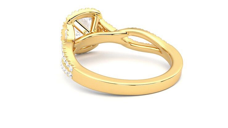 Taylor & Hart Infinity Round Engagement Ring 360 degree image 17