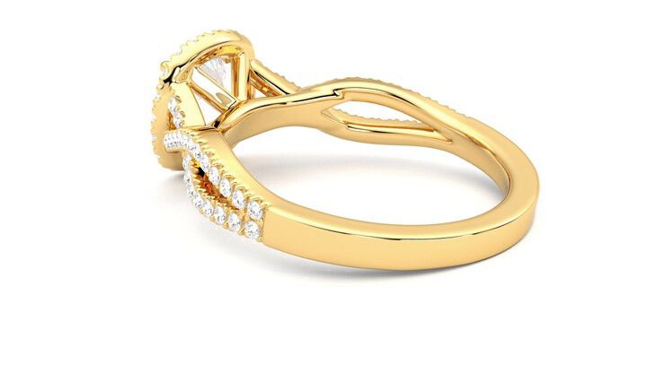 Taylor & Hart Infinity Round Engagement Ring 360 degree image 18
