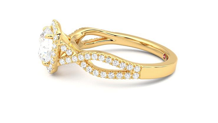 Taylor & Hart Infinity Round Engagement Ring 360 degree image 21