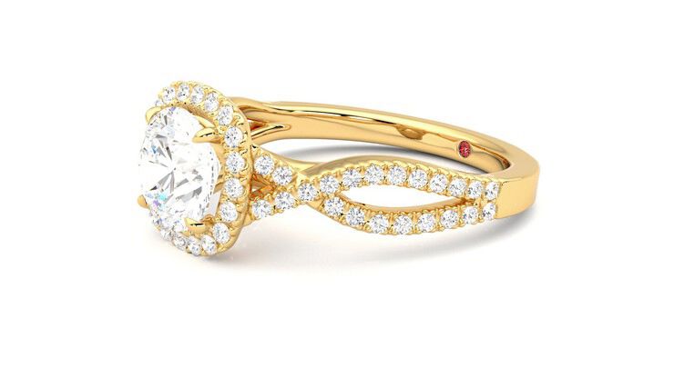 Taylor & Hart Infinity Round Engagement Ring 360 degree image 23