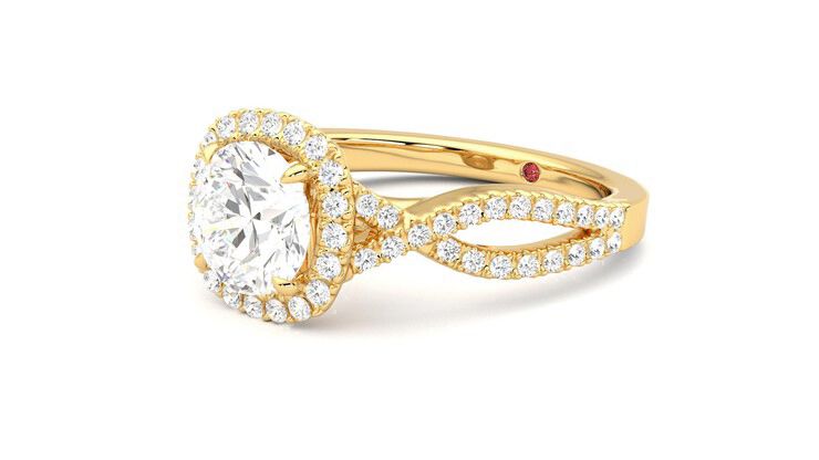 Taylor & Hart Infinity Round Engagement Ring 360 degree image 24