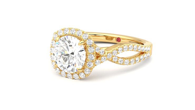 Taylor & Hart Infinity Round Engagement Ring 360 degree image 25
