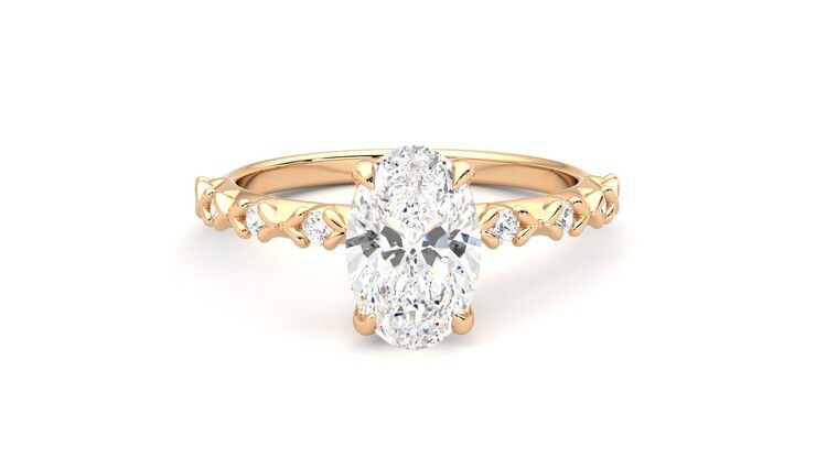 Taylor & Hart Izarra Oval Engagement Ring 360 degree image 1