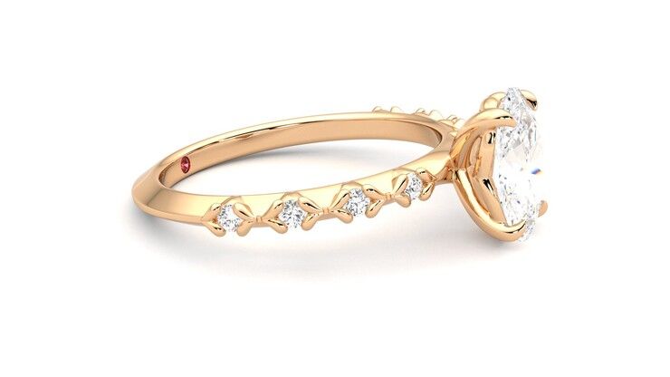 Taylor & Hart Izarra Oval Engagement Ring 360 degree image 8