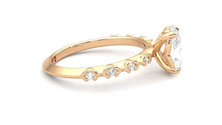 Taylor & Hart Izarra Oval Engagement Ring 360 degree image 9